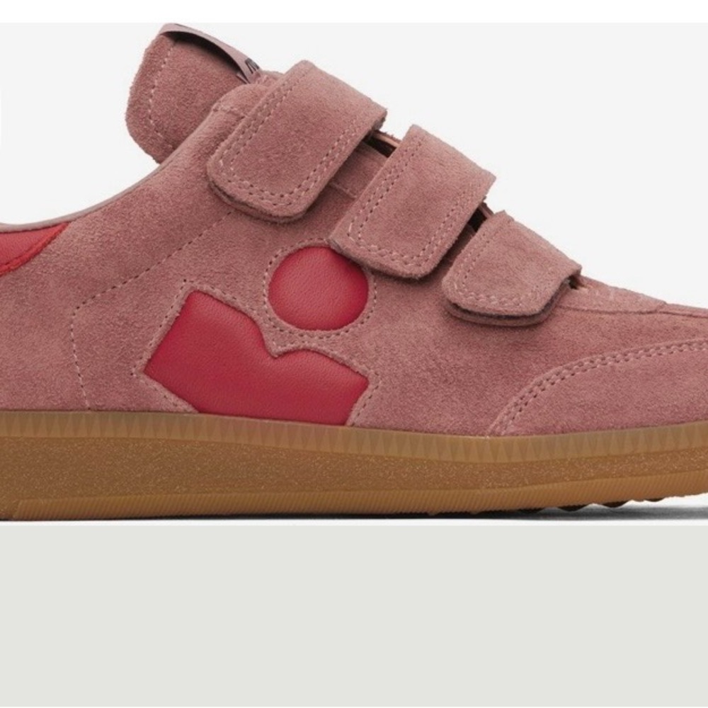 Isabel Marant Beth Sneakers - 38 - Faded Pink and Red